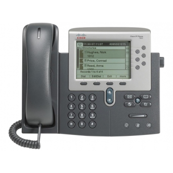CP-7962G Cisco IP телефон, 6 линий SIP\ SCCP, 2 x FE PoE, LCD 320 x 222 BW, гарнитура RJ-9