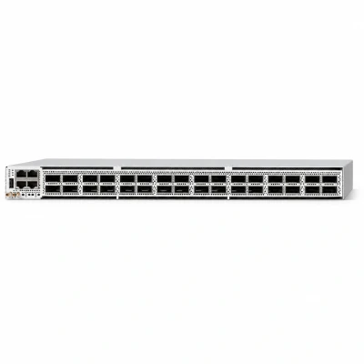 Коммутатор Cisco HF6100-32D-S, семейство: Cisco 6000 / Nexus Hyperfabric, портовая схема: 32 × QSFP-DD до 400G, высота: 1RU Коммутатор Cisco HF6100-32D-S, семейство: Cisco 6000 / Nexus Hyperfabric, портовая схема: 32 × QSFP-DD до 400G, высота: 1RU