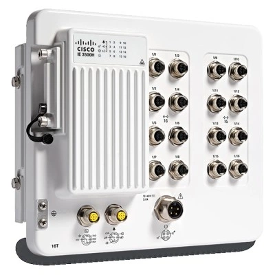 Промышленный коммутатор Cisco IE-3500H-16T-E, 16 × 10/100/1000 Мбит/с, серия: Cisco IE3500 Heavy Duty, Стена или панель, кронштейн предустановлен