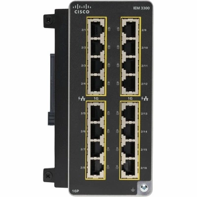 Модуль расширения Cisco IEM-3300-16P=, серия: Cisco IEM-3300, тип: Боковой модуль расширения, spare, интерфейсы: 16×GE RJ45 Модуль расширения Cisco IEM-3300-16P=, серия: Cisco IEM-3300, тип: Боковой модуль расширения, spare, интерфейсы: 16×GE RJ45