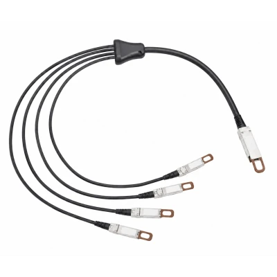 Кабель разветвления Cisco QSFP-4SFP10G-CU2M=, формат концевых частей: Один QSFP+ и четыре SFP+, кабельная среда соединения: Медная сборка DAC, принцип работы кабельного тракта: Пассивное