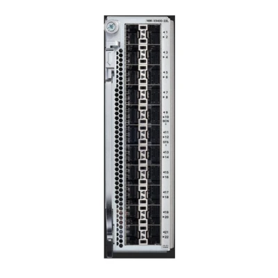 Линейный модуль Cisco N9K-X9400-22L: 22 SFP56, 10/25/50G, Nexus 9408 Линейный модуль Cisco N9K-X9400-22L: 22 SFP56, 10/25/50G, Nexus 9408