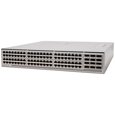 Коммутатор Cisco N9396T12C-SE1, семейство: Cisco N9300-SE1, asic: Cisco Silicon One E100, сумма полосы двух направлений: 4,2 Тбит/с Коммутатор Cisco N9396T12C-SE1, семейство: Cisco N9300-SE1, asic: Cisco Silicon One E100, сумма полосы двух направлений: 4,2 Тбит/с