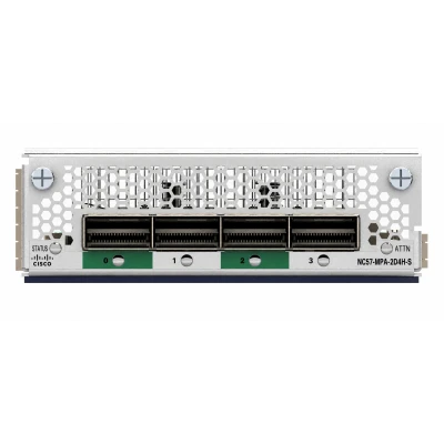 Портовый адаптер Cisco NC57-MPA-2D4H-S=, модель: NC57-MPA-2D4H-S, исполнение: Запасной модуль Perpetual, физические гнезда: 4 × QSFP-DD Портовый адаптер Cisco NC57-MPA-2D4H-S=, модель: NC57-MPA-2D4H-S, исполнение: Запасной модуль Perpetual, физические гнезда: 4 × QSFP-DD