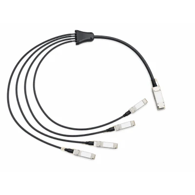 Разветвительный кабель Cisco QSFP-4SFP25G-CU1M, номинальная длина кабеля: 1 м, общий кабельный конец: Один QSFP28, разветвлённые окончания: Четыре SFP28 Разветвительный кабель Cisco QSFP-4SFP25G-CU1M, номинальная длина кабеля: 1 м, общий кабельный конец: Один QSFP28, разветвлённые окончания: Четыре SFP28