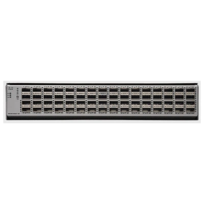 Коммутатор Cisco N9K-C9364C-GX=, семейство: Nexus 9300-GX, интерфейсы передачи данных: 64 × 40/100G QSFP28, высота корпуса: 2 RU
