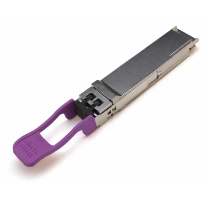 Запасной трансивер Cisco QSFP-100G-ERL-S=, потребление резервного трансивера: 4 Вт, рабочий диапазон температуры запаса: От 0 до +70 °C, окраска сервисного язычка: Фиолетовая