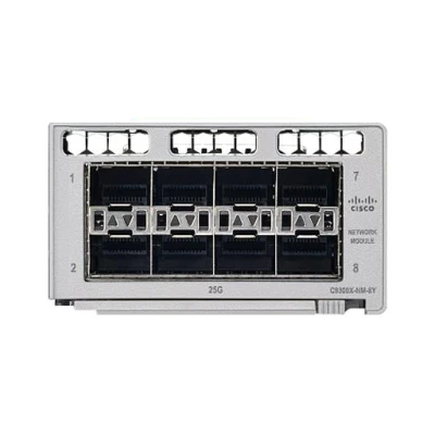 Сетевой модуль Cisco C9300X-NM-8Y-M, серия базовой платформы: C9300X, тип портов: SFP28, скоростные режимы: 25 Гбит/с